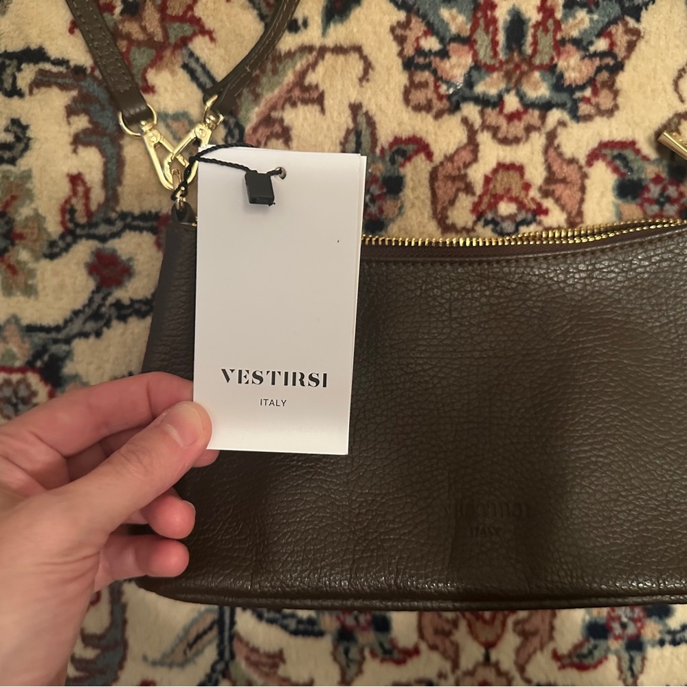 Dark Brown Leather Crossbody Bag - Picture 4 of 6
